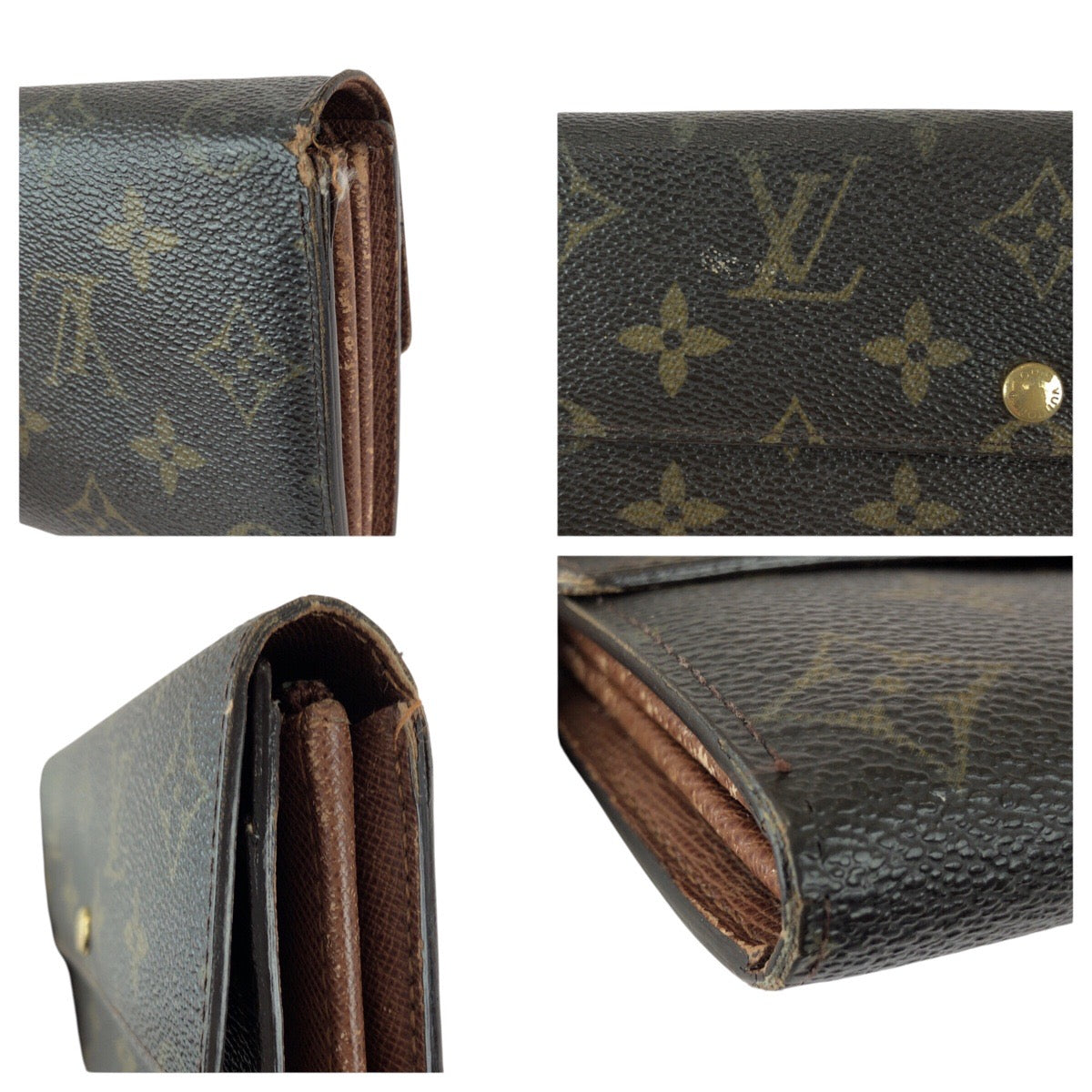 22772
LOUIS VUITTON ルイヴィトン モノグラム ポシェット ポルト モネ クレディ ブラウン ゴールド金具 PVC M61726 長財布 ロングウォレット メンズ AB9