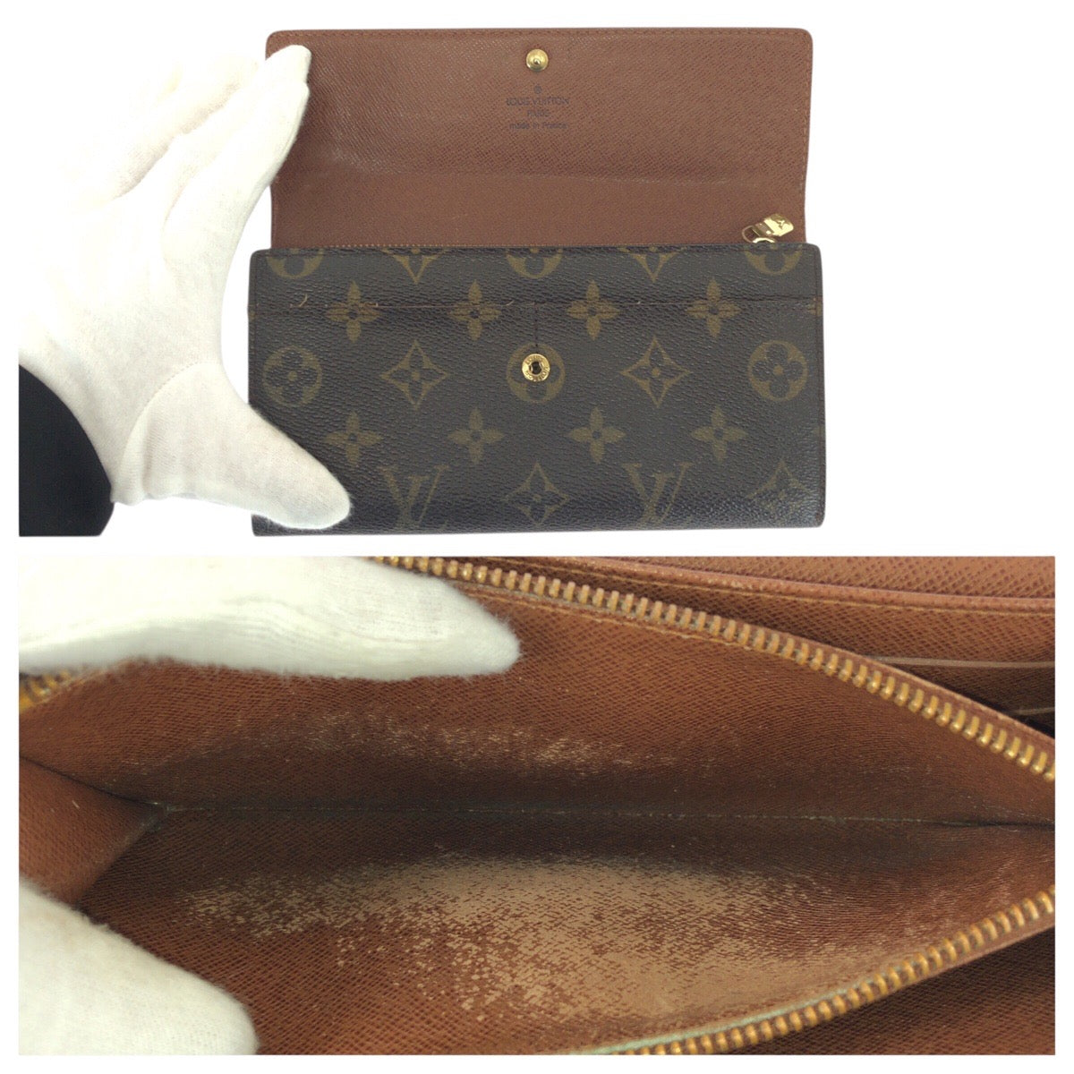 22772
LOUIS VUITTON ルイヴィトン モノグラム ポシェット ポルト モネ クレディ ブラウン ゴールド金具 PVC M61726 長財布 ロングウォレット メンズ AB9