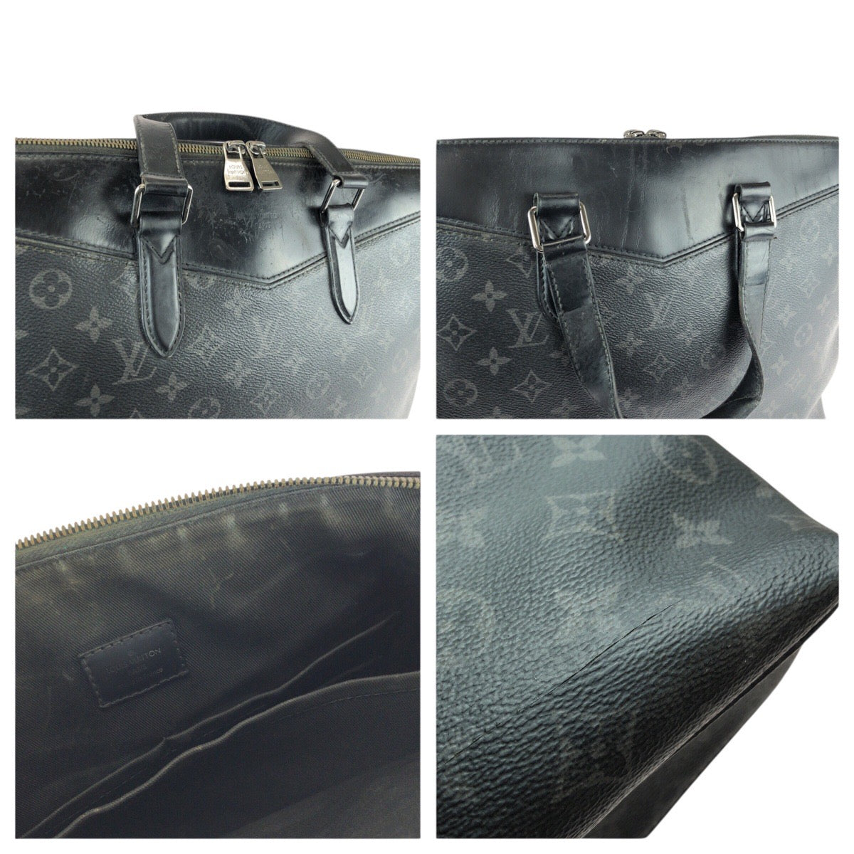 22773
LOUIS VUITTON ルイヴィトン モノグラム エクリプス エクスプローラー ブラック 黒 シルバー金具 PVC / レザー M40566 ビジネスバッグ ブリーフケース メンズ B35