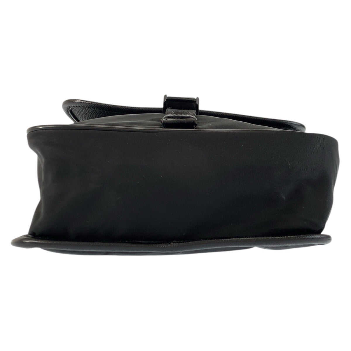 22781
PRADA プラダ テスート 三角ロゴプレート ブラック 黒 シルバー金具 ナイロン / レザー ショルダーバッグ ポシェット レディース ABP35