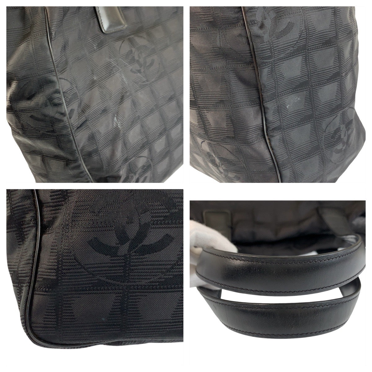 22782
CHANEL シャネル ニュートラベルライン ブラック 黒 ナイロン / レザー トートバッグ ショルダーバッグ レディース AB42