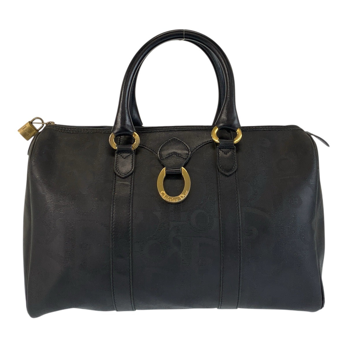 22786
Christian Dior クリスチャンディオール ヴィンテージ トロッター ブラック 黒 ゴールド金具 PVC / レザー ハンドバッグ ボストンバッグ レディース AB50