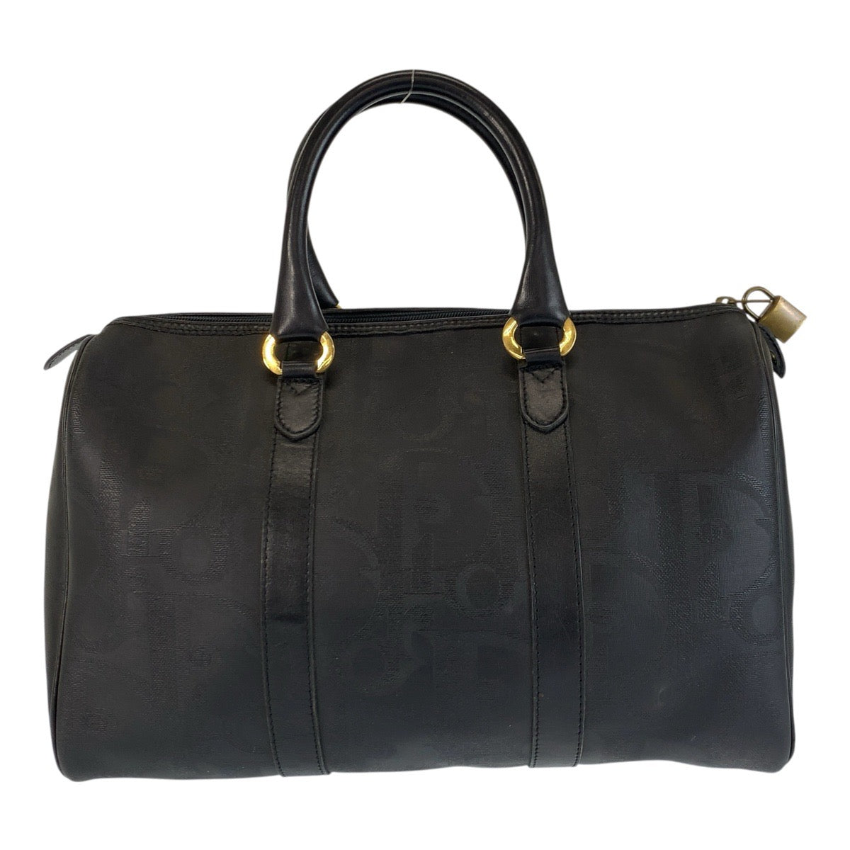 22786
Christian Dior クリスチャンディオール ヴィンテージ トロッター ブラック 黒 ゴールド金具 PVC / レザー ハンドバッグ ボストンバッグ レディース AB50