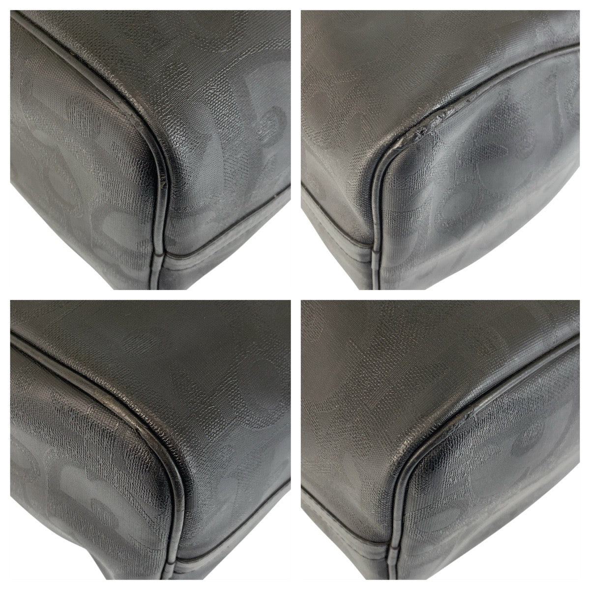 22786
Christian Dior クリスチャンディオール ヴィンテージ トロッター ブラック 黒 ゴールド金具 PVC / レザー ハンドバッグ ボストンバッグ レディース AB50