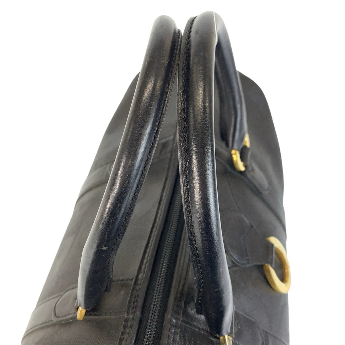 22786
Christian Dior クリスチャンディオール ヴィンテージ トロッター ブラック 黒 ゴールド金具 PVC / レザー ハンドバッグ ボストンバッグ レディース AB50