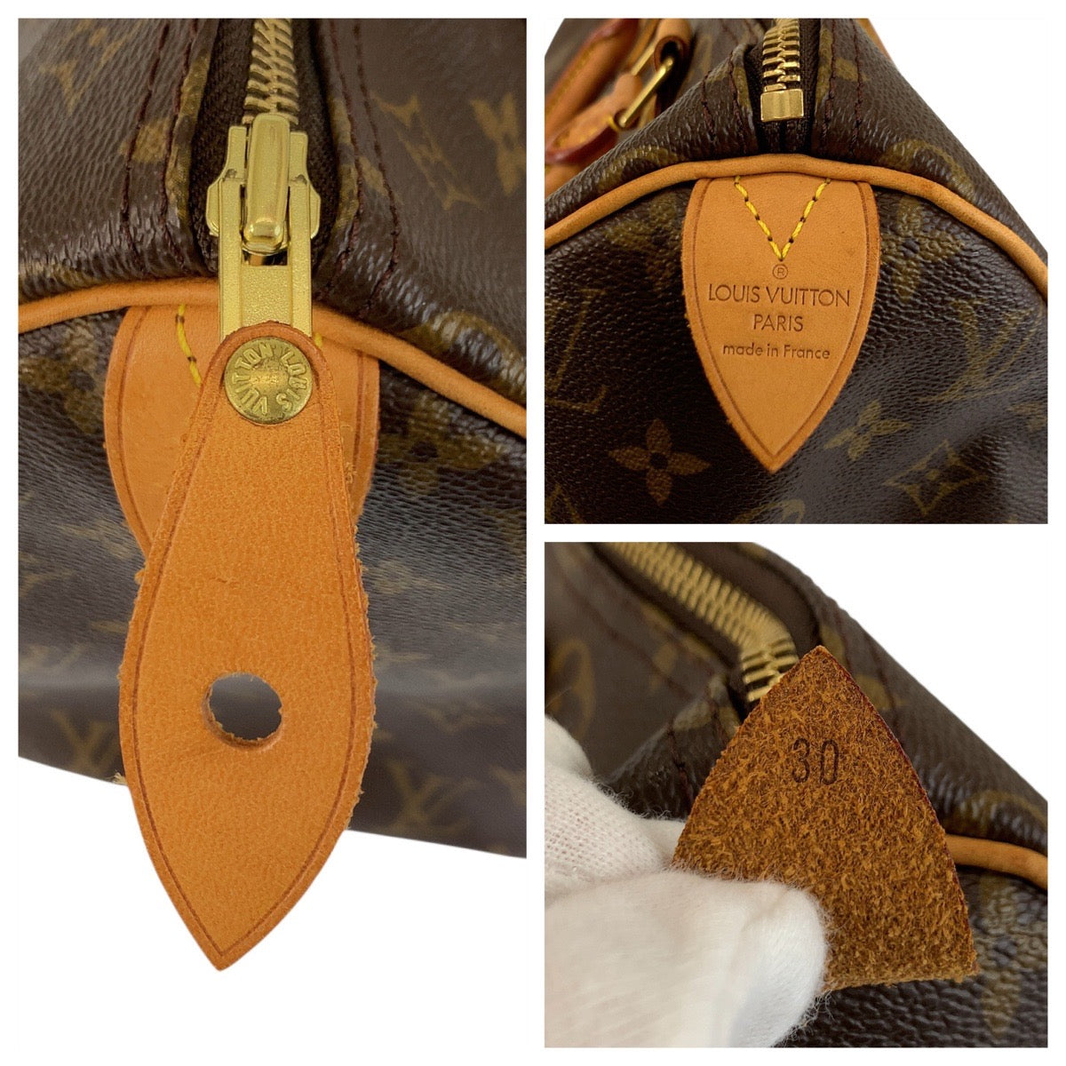 22788
LOUIS VUITTON ルイヴィトン モノグラム スピーディ30 ブラウン ゴールド金具 PVC / レザー M41526 ハンドバッグ ミニボストン レディース ABP80