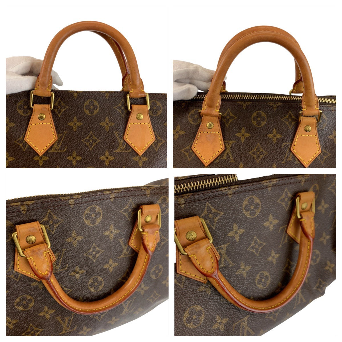 22788
LOUIS VUITTON ルイヴィトン モノグラム スピーディ30 ブラウン ゴールド金具 PVC / レザー M41526 ハンドバッグ ミニボストン レディース ABP80