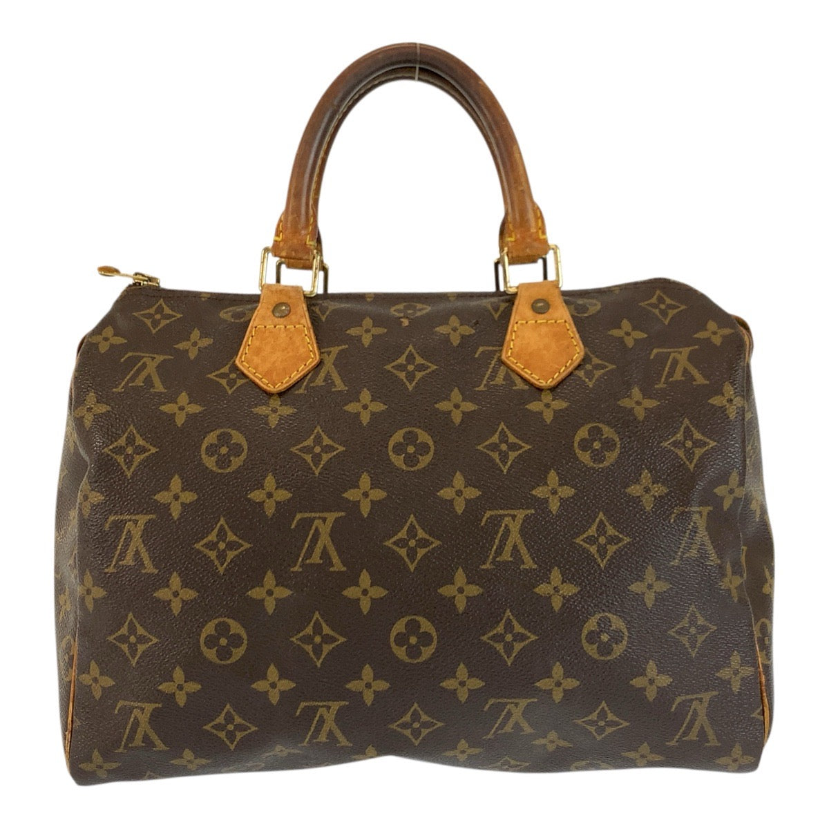 22789
LOUIS VUITTON ルイヴィトン モノグラム スピーディ30 ブラウン ゴールド金具 PVC / レザー M41526 ハンドバッグ ミニボストンバッグ レディース B42
