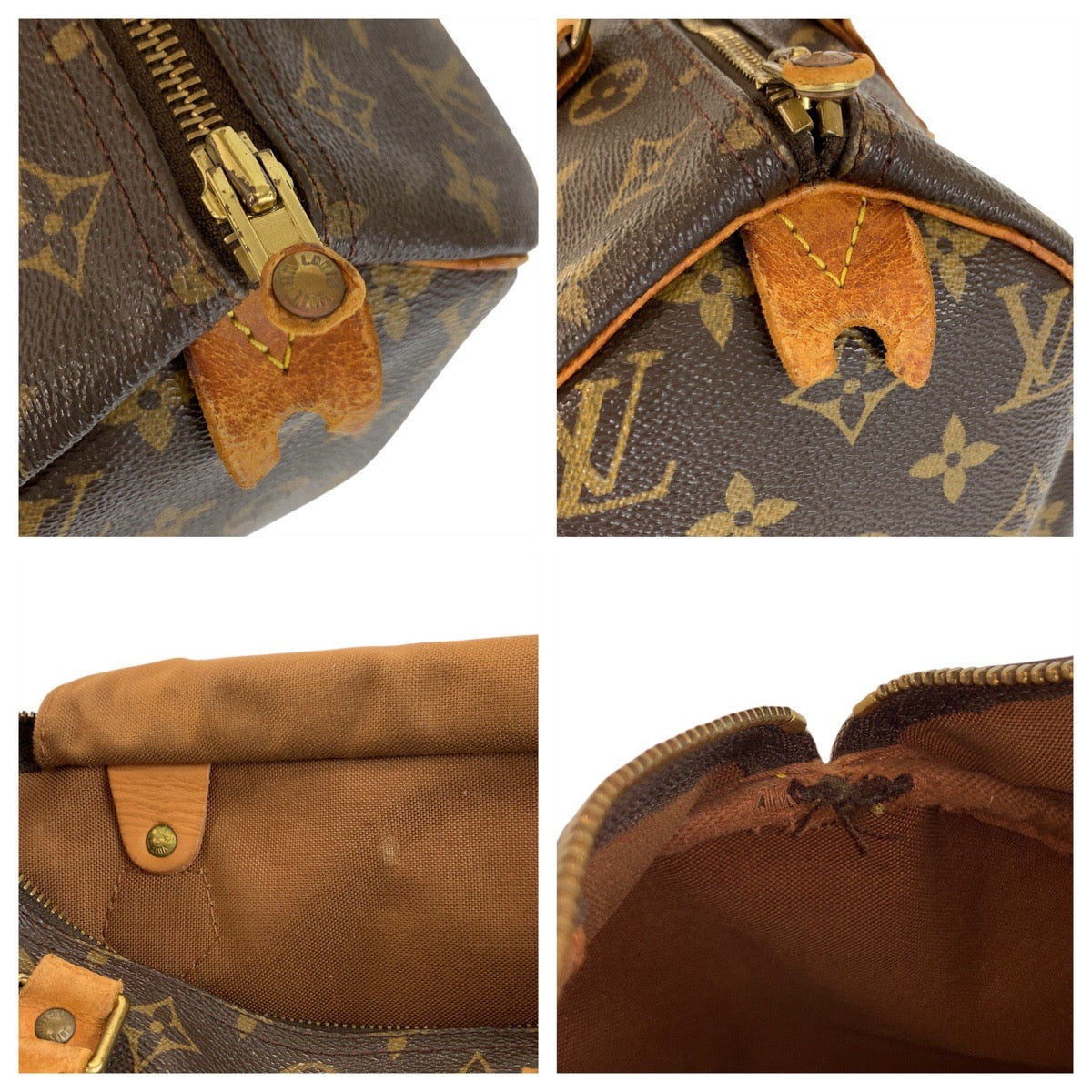 22789
LOUIS VUITTON ルイヴィトン モノグラム スピーディ30 ブラウン ゴールド金具 PVC / レザー M41526 ハンドバッグ ミニボストンバッグ レディース B42