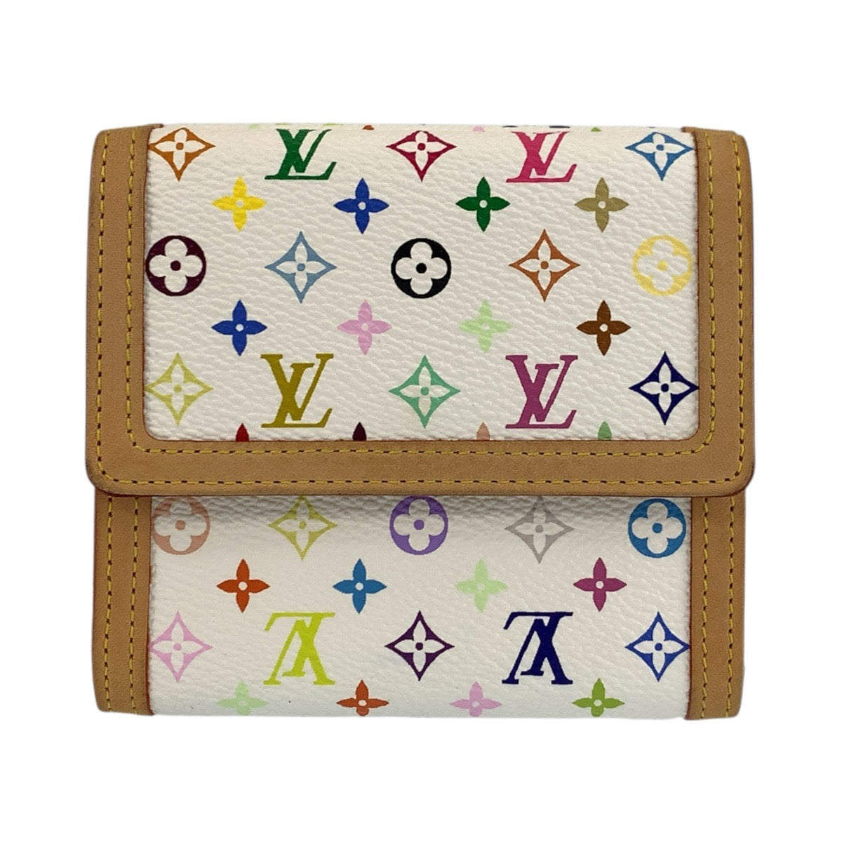 22790
LOUIS VUITTON ルイヴィトン マルチカラー ポルトモネ ビエ カルトクレディ ブロン ホワイト ゴールド金具 PVC M92983 折財布 コンパクトウォレット レディース A70