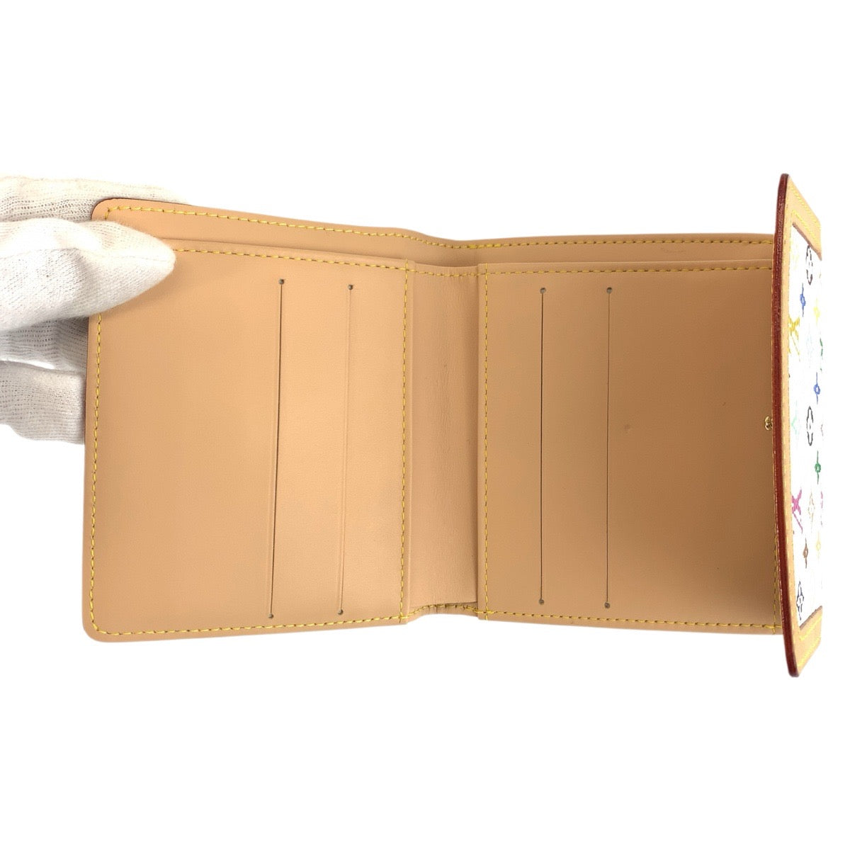 22790
LOUIS VUITTON ルイヴィトン マルチカラー ポルトモネ ビエ カルトクレディ ブロン ホワイト ゴールド金具 PVC M92983 折財布 コンパクトウォレット レディース A70