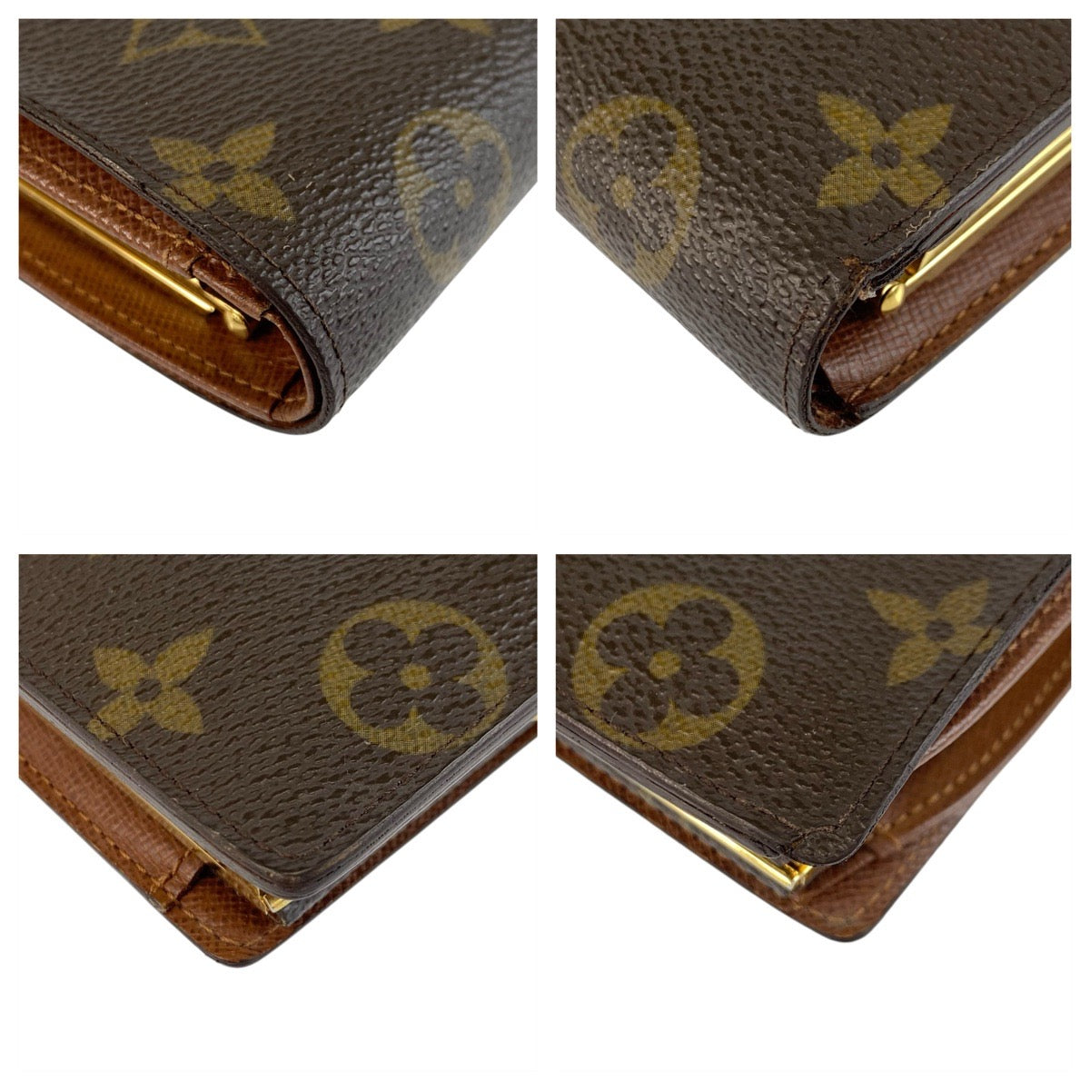 22791
LOUIS VUITTON Monogram Portefeuille Viennois Brown Gold Hardware PVC M61663 Bi-fold Wallet Compact Wallet Women's AB14