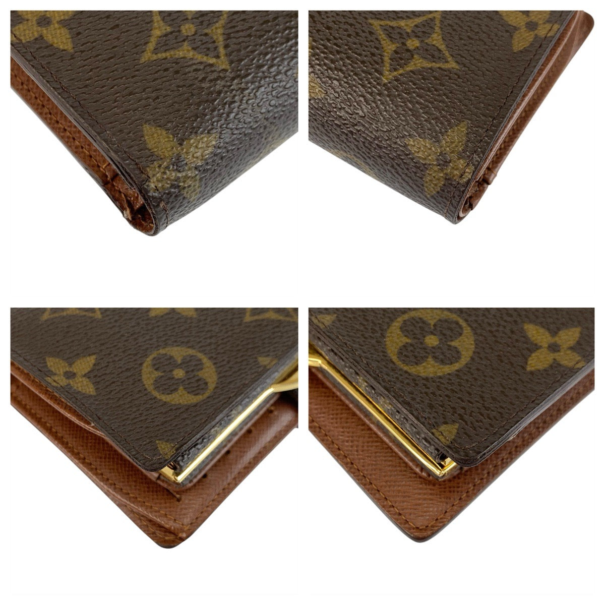 22791
LOUIS VUITTON Monogram Portefeuille Viennois Brown Gold Hardware PVC M61663 Bi-fold Wallet Compact Wallet Women's AB14