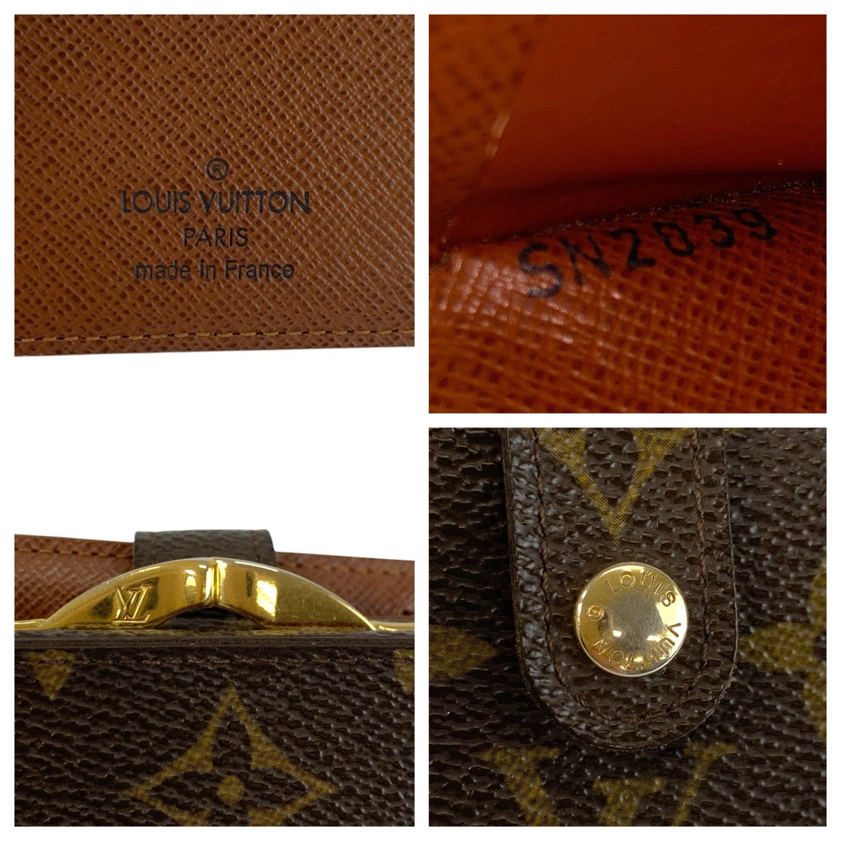 22791
LOUIS VUITTON Monogram Portefeuille Viennois Brown Gold Hardware PVC M61663 Bi-fold Wallet Compact Wallet Women's AB14