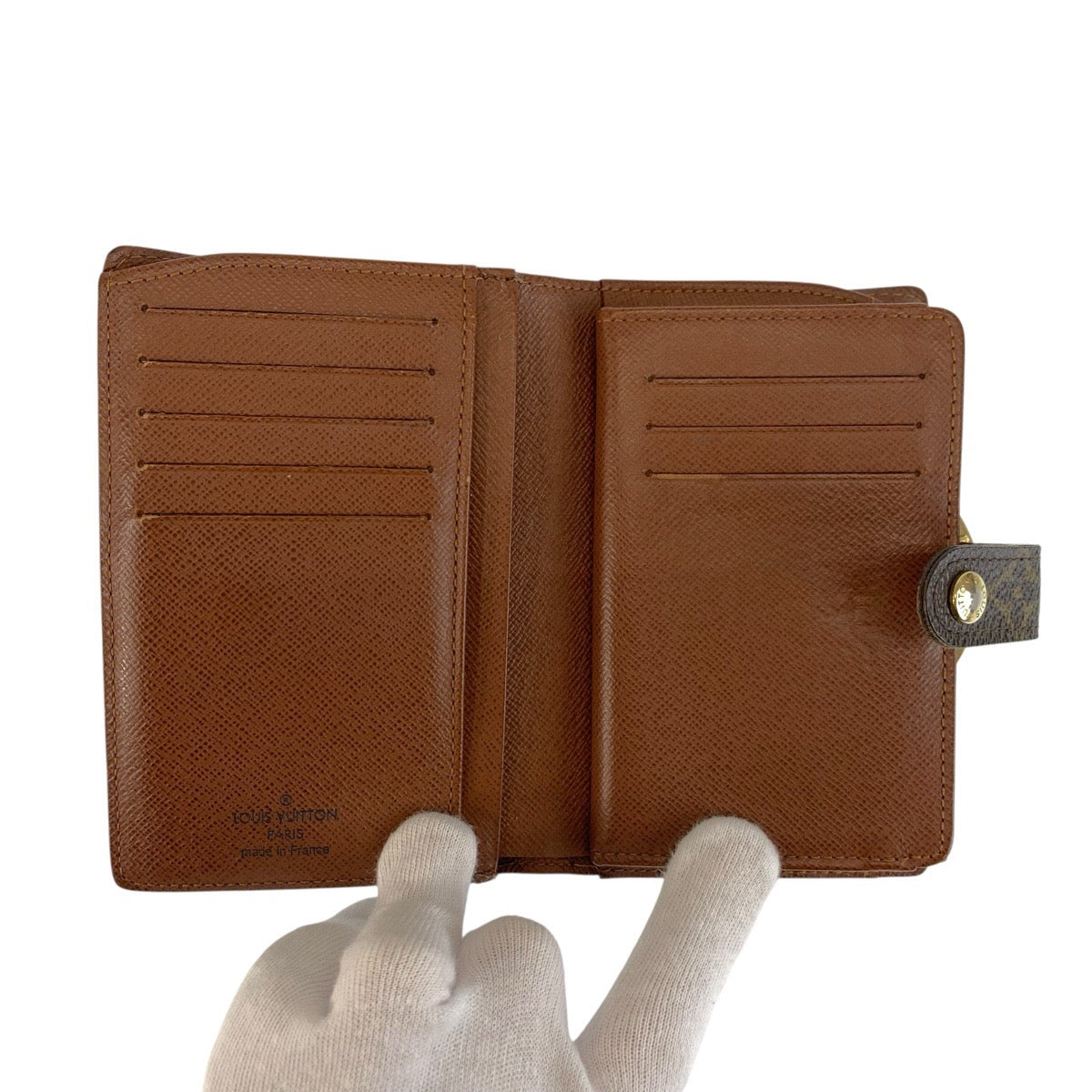 22791
LOUIS VUITTON Monogram Portefeuille Viennois Brown Gold Hardware PVC M61663 Bi-fold Wallet Compact Wallet Women's AB14
