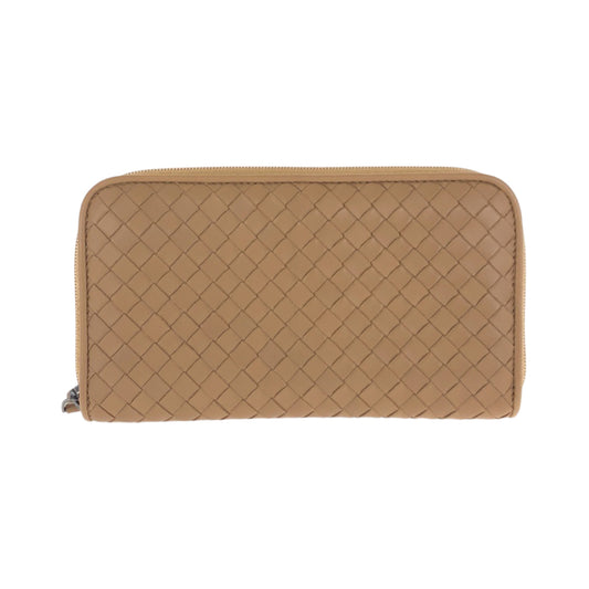 22792
BOTTEGAVENETA ボッテガヴェネタ イントレチャート ベージュ ガンメタ金具 レザー 132358 長財布 ラウンドファスナー メンズ A38