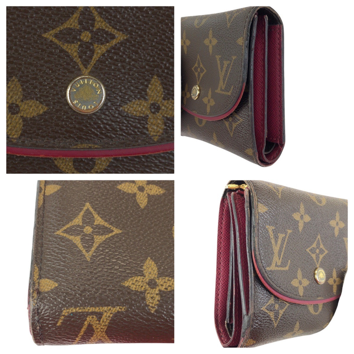 22796
LOUIS VUITTON ルイヴィトン モノグラム ポルトフォイユ アリアンヌ ブラウン ピンク ゴールド金具 PVC M62036 折財布 コンパクトウォレット レディース AB15