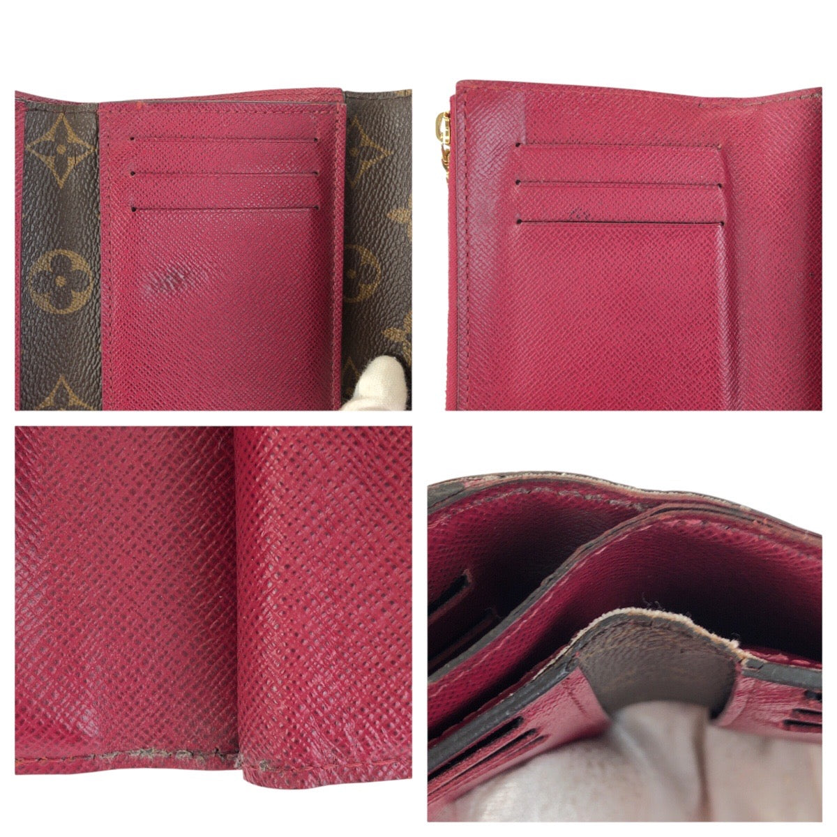 22796
LOUIS VUITTON ルイヴィトン モノグラム ポルトフォイユ アリアンヌ ブラウン ピンク ゴールド金具 PVC M62036 折財布 コンパクトウォレット レディース AB15
