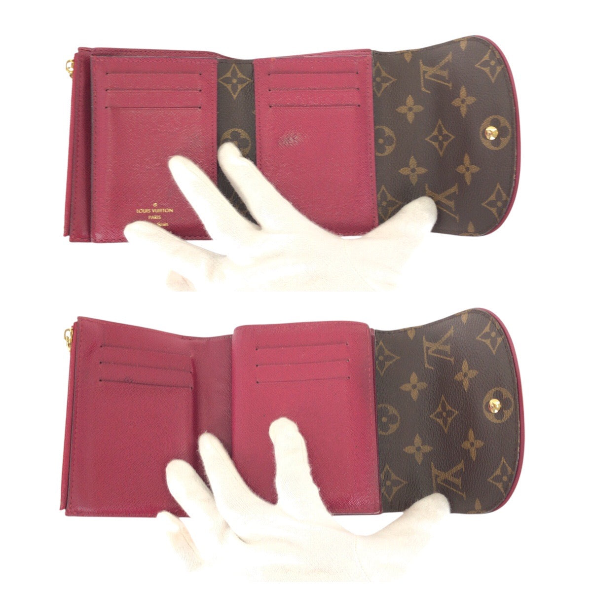 22796
LOUIS VUITTON ルイヴィトン モノグラム ポルトフォイユ アリアンヌ ブラウン ピンク ゴールド金具 PVC M62036 折財布 コンパクトウォレット レディース AB15