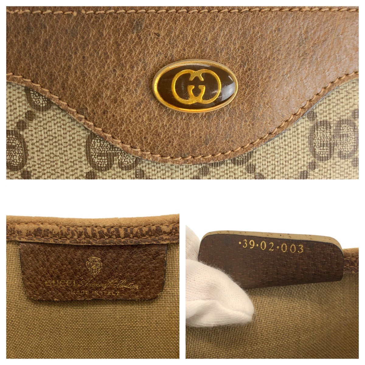 22798
GUCCI グッチ ヴィンテージ シェリーライン ベージュ ブラウン GGスプリームキャンバス 39 02 003 トートバッグ ショルダーバッグ レディース B15