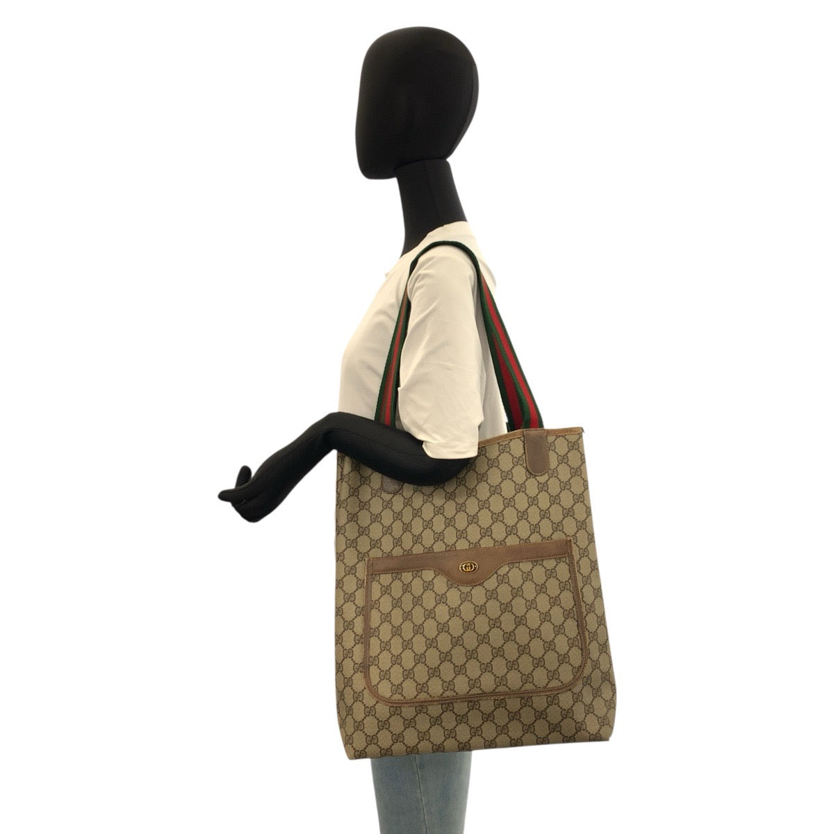 22798
GUCCI グッチ ヴィンテージ シェリーライン ベージュ ブラウン GGスプリームキャンバス 39 02 003 トートバッグ ショルダーバッグ レディース B15