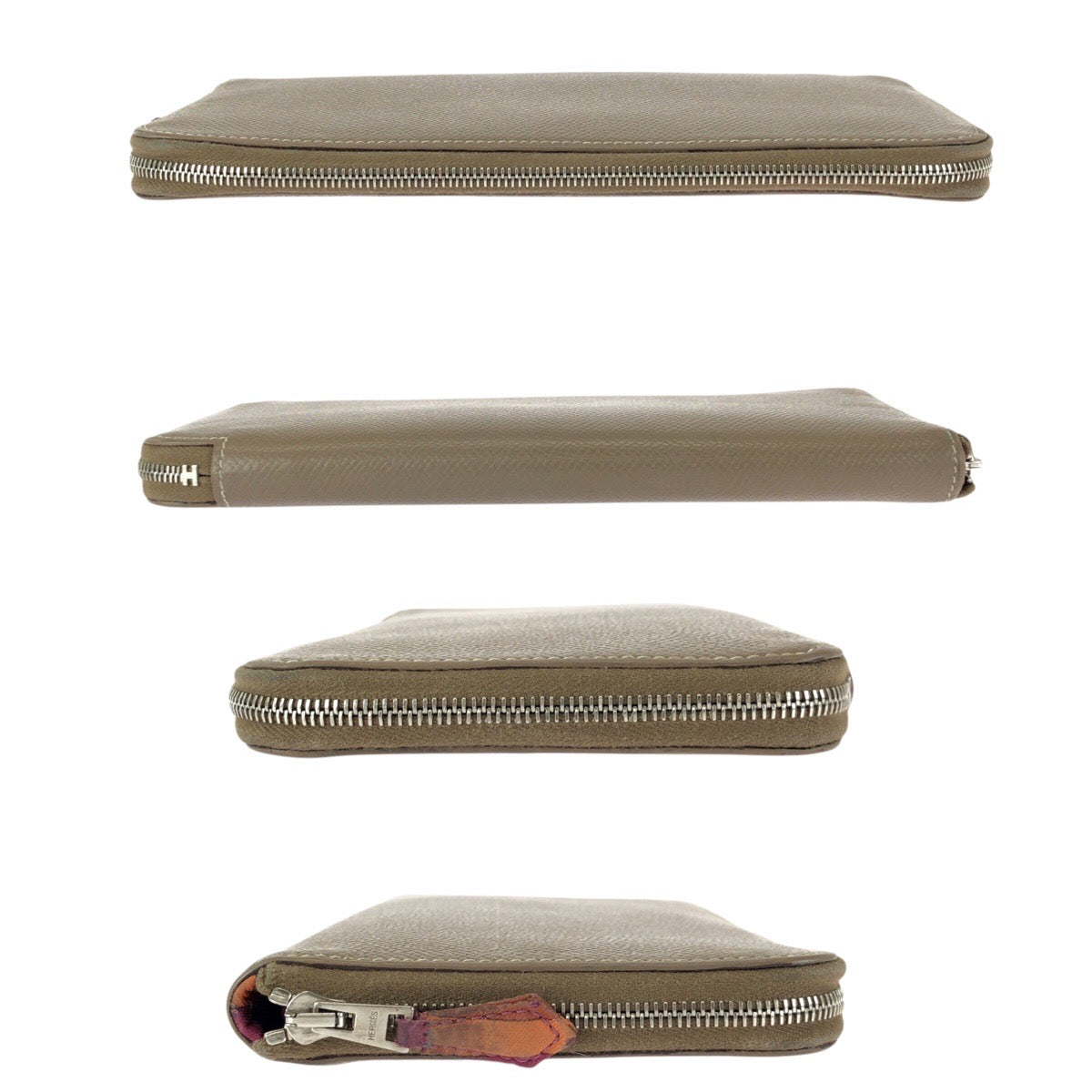 22800
HERMES エルメス アザップロング シルクイン エトゥープ ベージュ シルバー金具 ヴォーエプソン 長財布 ラウンドファスナー □O刻印 レディース ABP42