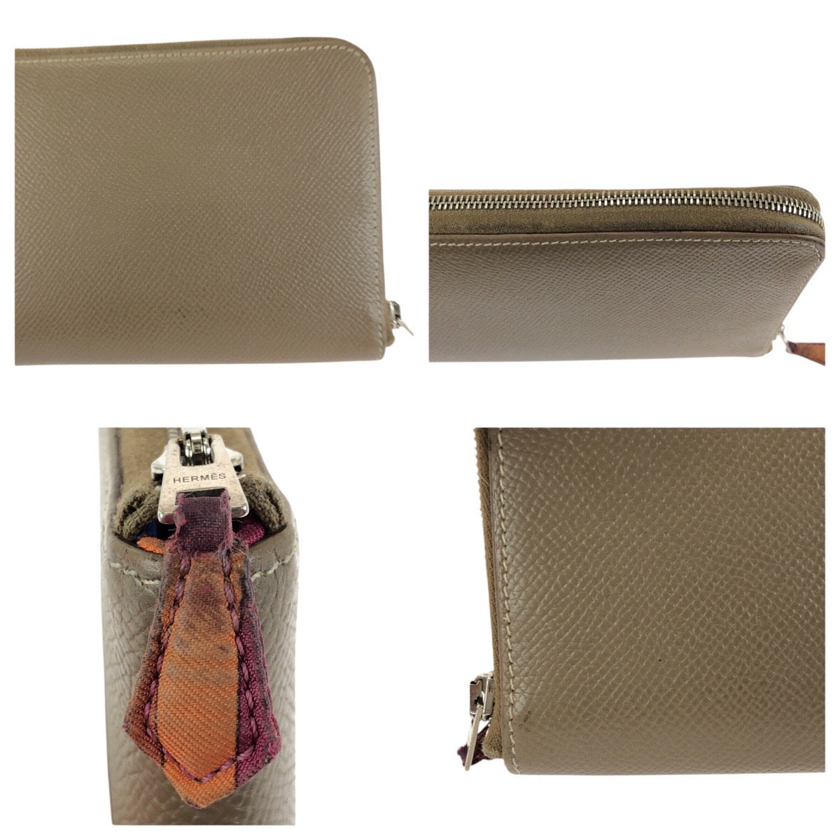 22800
HERMES エルメス アザップロング シルクイン エトゥープ ベージュ シルバー金具 ヴォーエプソン 長財布 ラウンドファスナー □O刻印 レディース ABP42