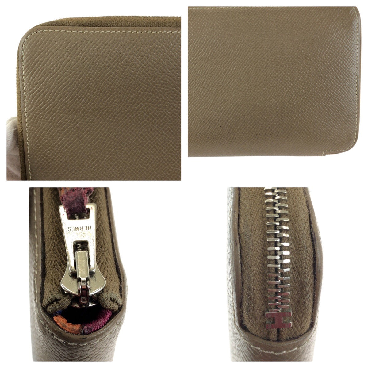 22800
HERMES エルメス アザップロング シルクイン エトゥープ ベージュ シルバー金具 ヴォーエプソン 長財布 ラウンドファスナー □O刻印 レディース ABP42