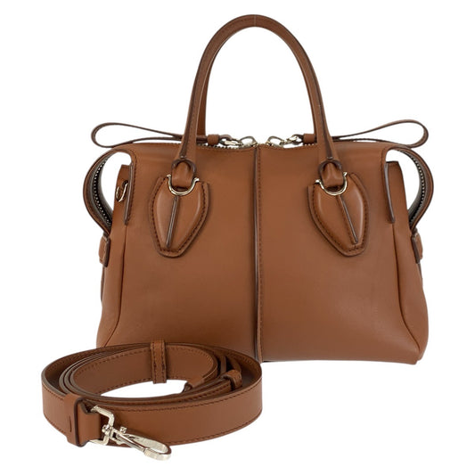 22803
TOD’S トッズ Dバッグ Dスタイリング ブラウン シルバー金具 レザー ハンドバッグ ショルダーバッグ 2way レディース ABP42