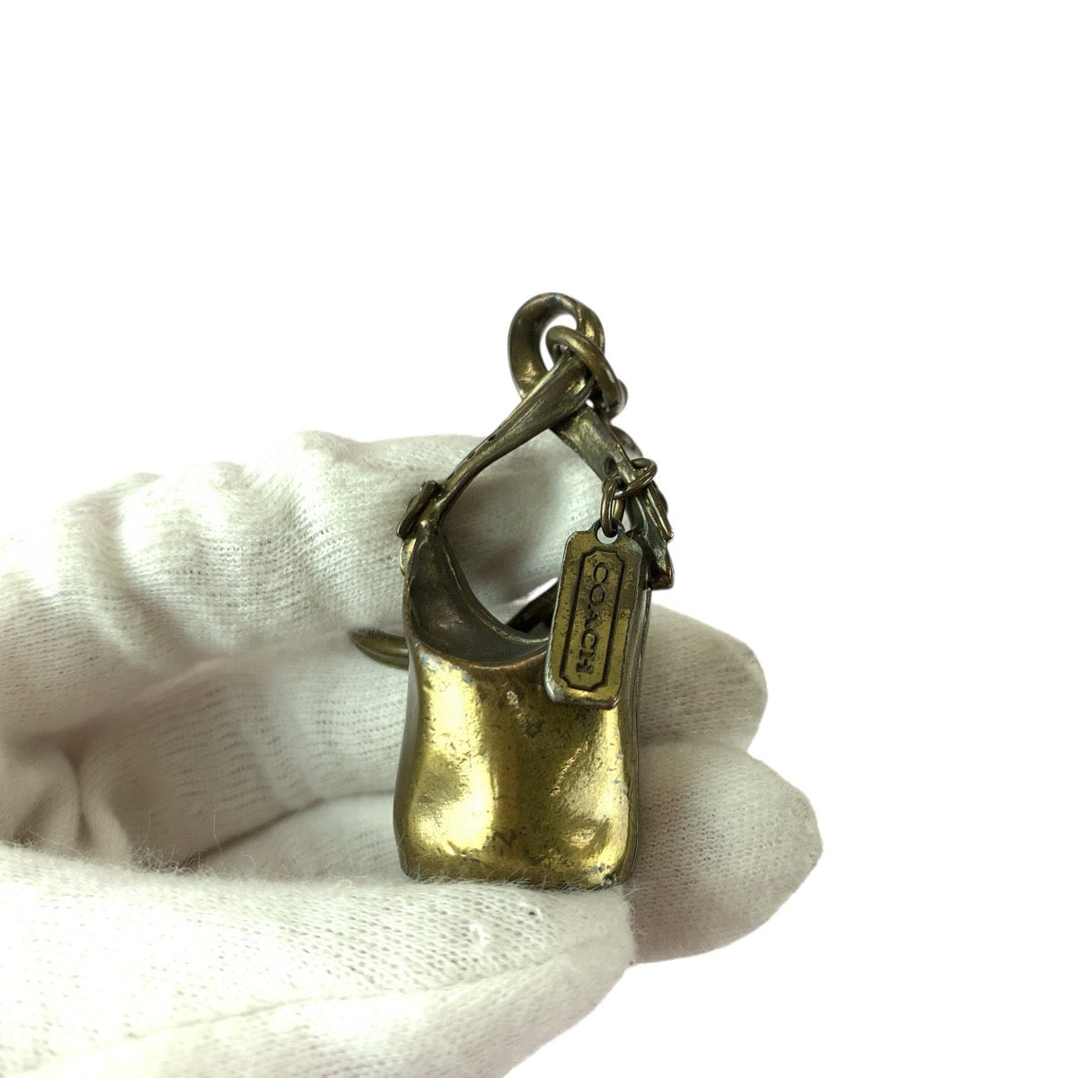 22805
COACH コーチ ヴィンテージ オールドコーチ バック型 ゴールド / ブラス キーホルダー バッグチャーム 男女兼用 レディース AB5