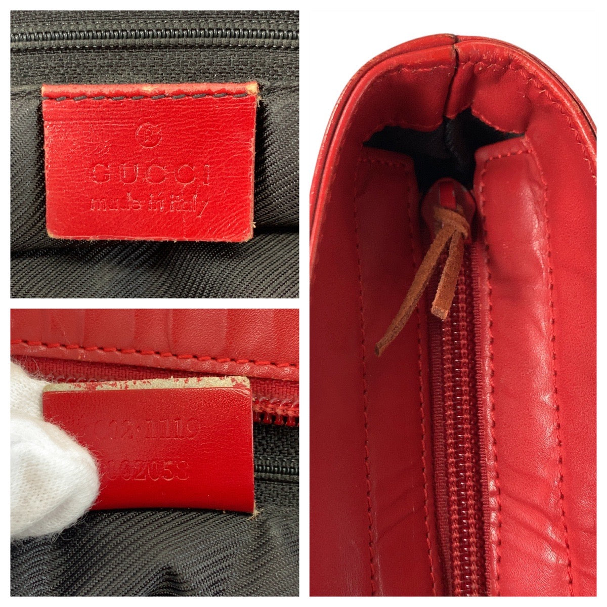22807
GUCCI グッチ レッド ベージュ GGキャンバス / レザー 002 119 トートバッグ ハンドバッグ レディース AB30