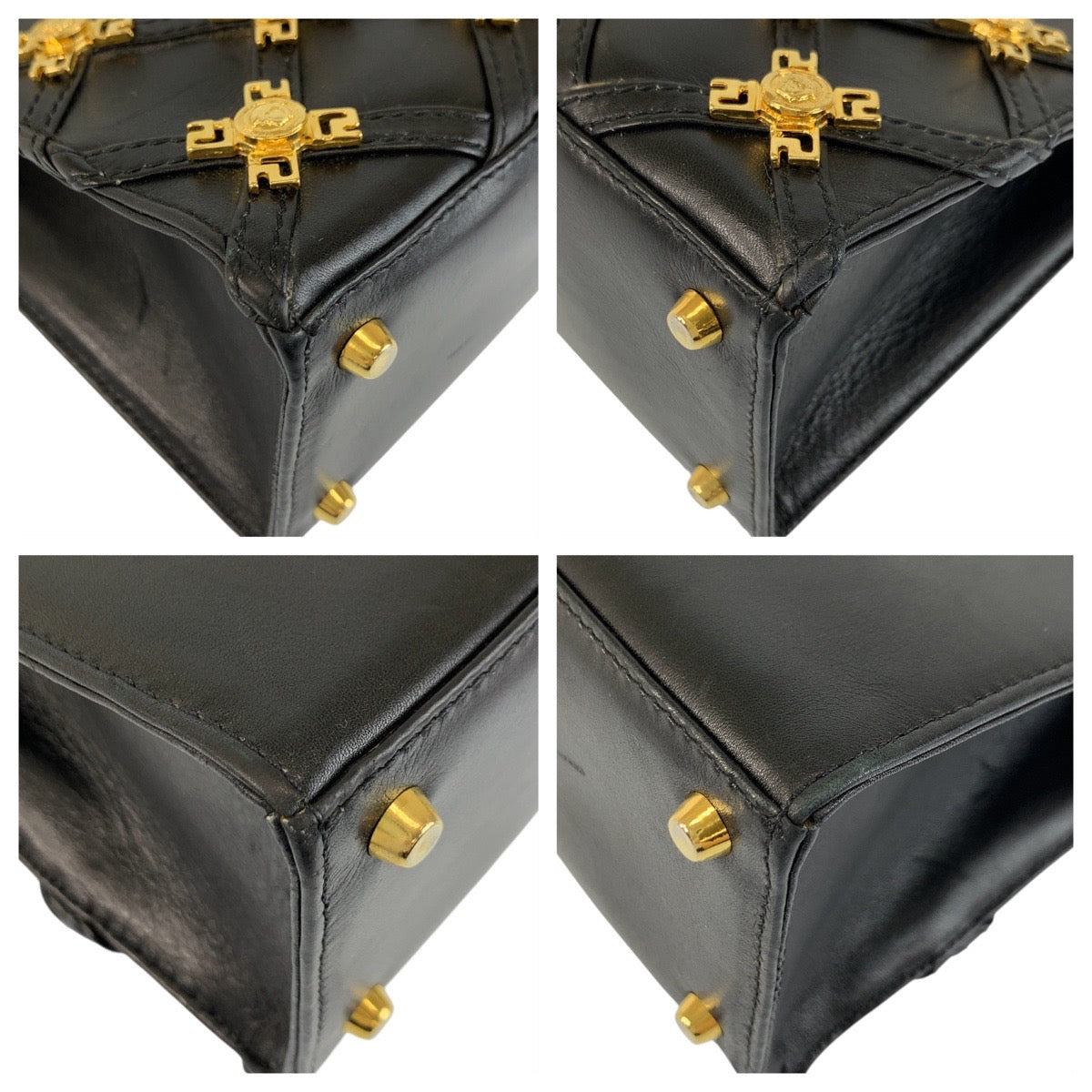 22808
VERSACE ヴェルサーチ ヴィンテージ メデューサ ブラック 黒 ゴールド金具 レザー ショルダーバッグ ポシェット レディース ABP82