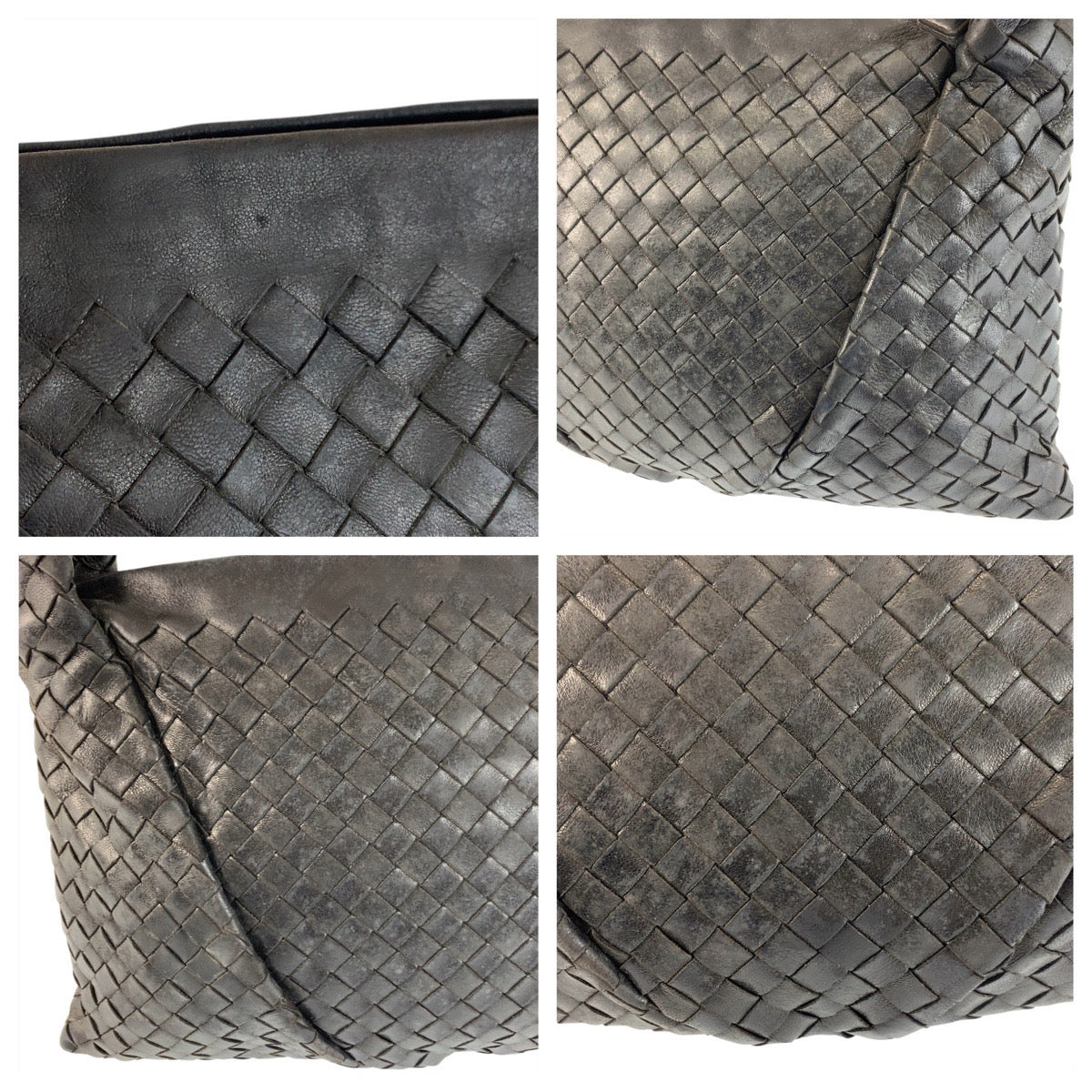 22809
BOTTEGAVENETA ボッテガヴェネタ イントレチャート ブラック 黒 レザー 9G00027486G917 ショルダーバッグ レディース AB50