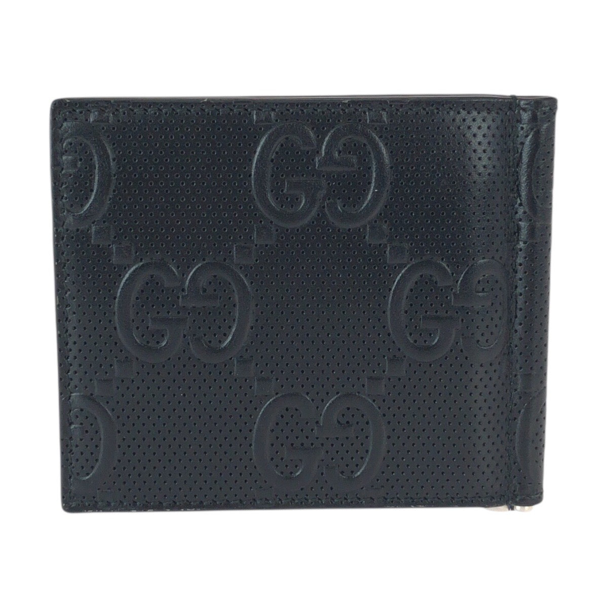 22811
GUCCI グッチ GGエンボス ブラック 黒 シルバー金具 レザー 676656 マネークリップ カードケース メンズ A35