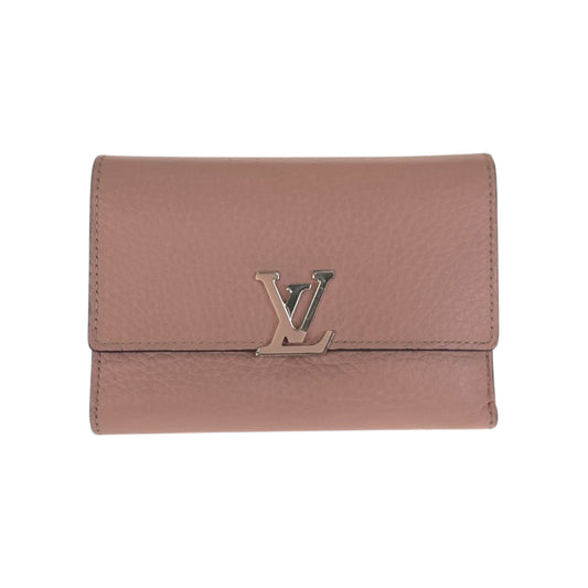 22813
LOUIS VUITTON ルイヴィトン ポルトフォイユ カプシーヌ コンパクト ピンク シルバー金具 レザー M62156 折財布 コンパクトウォレット レディース ABP35
