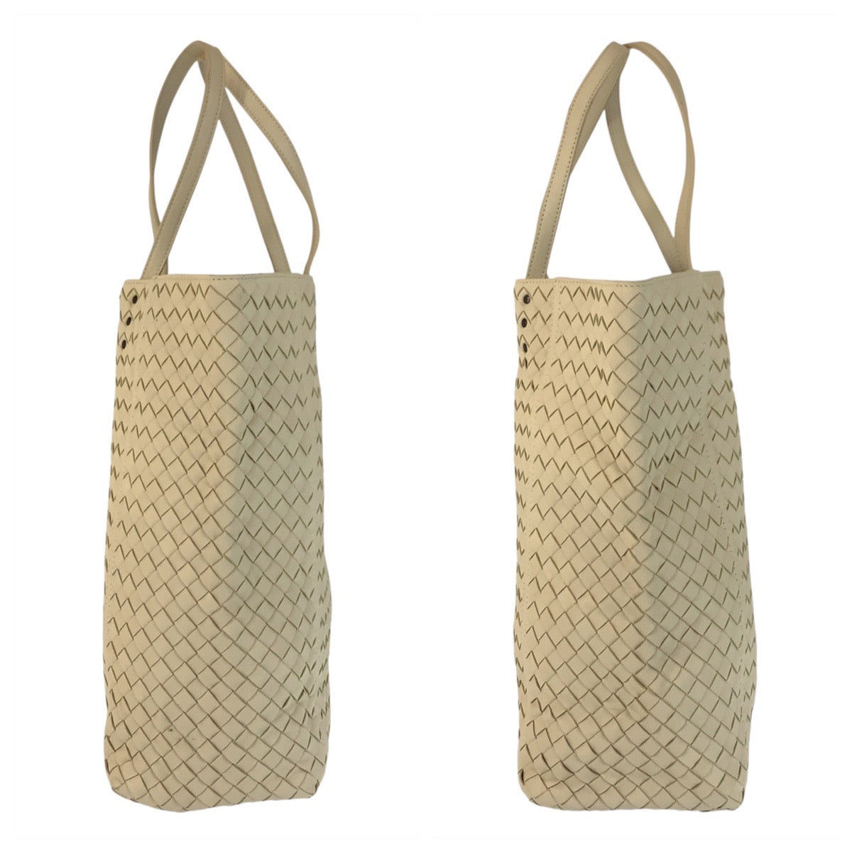 22814
BOTTEGAVENETA Bottega Veneta Intrecciato Ivory Leather B00006933K Tote Bag Handbag Ladies A70