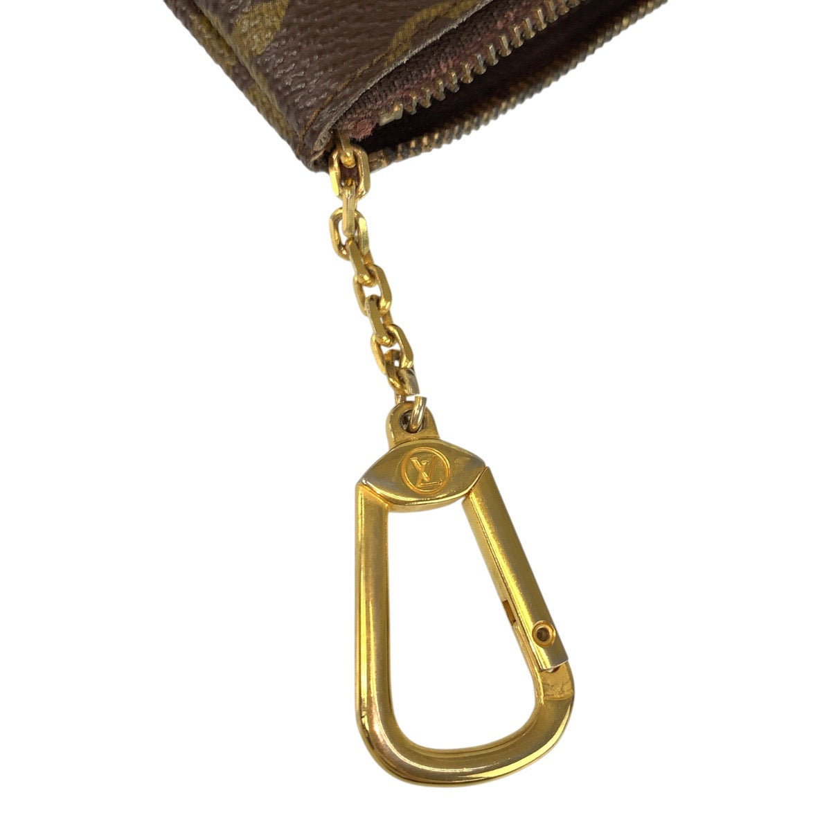 22815
LOUIS VUITTON ルイヴィトン モノグラム ポシェット クレ ブラウン ゴールド金具 PVC M62650 コインケース カードキーケース メンズ ABP14