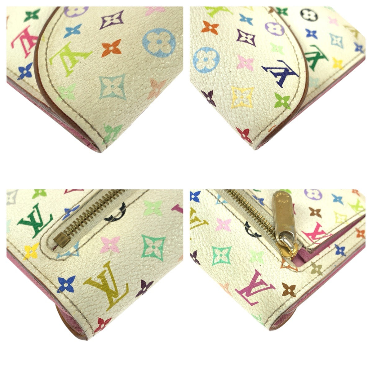 22817
LOUIS VUITTON ルイヴィトン モノグラム マルチカラー ポルトフォイユ ウジェニ ホワイト ゴールド金具 PVC / レザー M93736 長財布 ロングウォレット レディース AB28