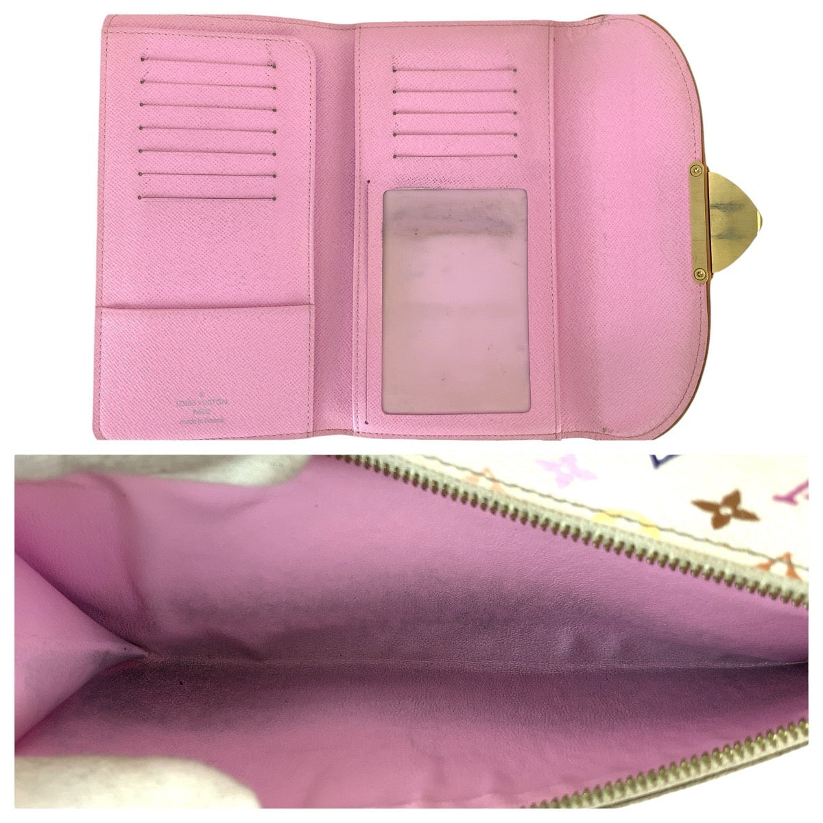 22817
LOUIS VUITTON ルイヴィトン モノグラム マルチカラー ポルトフォイユ ウジェニ ホワイト ゴールド金具 PVC / レザー M93736 長財布 ロングウォレット レディース AB28