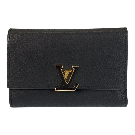 22818
LOUIS VUITTON ルイヴィトン ポルトフォイユ カプシーヌ コンパクト ノワール ブラック ホットピンク レザー M62157 折財布 コンパクトウォレット レディース ABP35