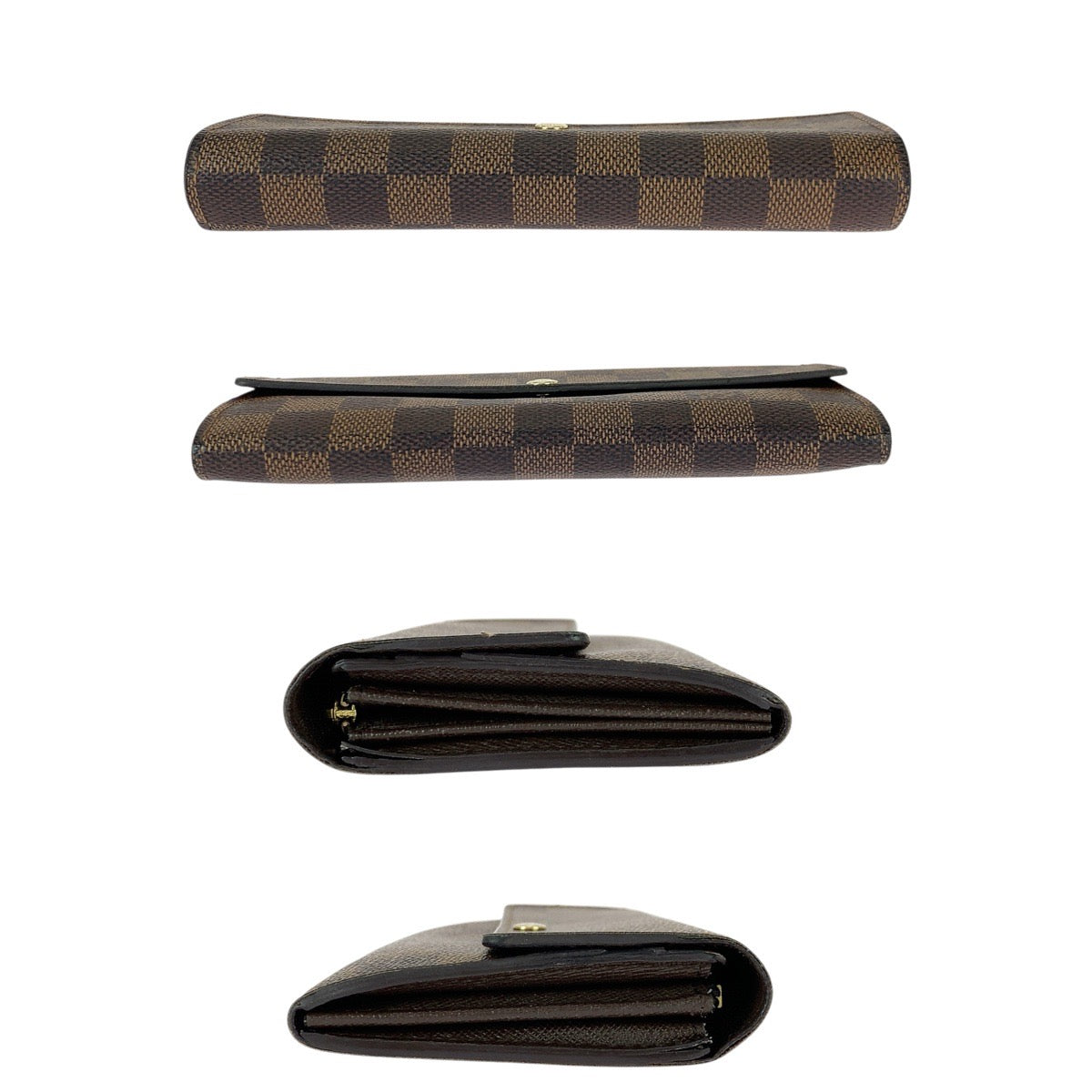 22823
LOUIS VUITTON ルイヴィトン ダミエ エベヌ ポルトフォイユ サラ ブラウン ゴールド金具 PVC N61734 長財布 ロングウォレット メンズ ABP21