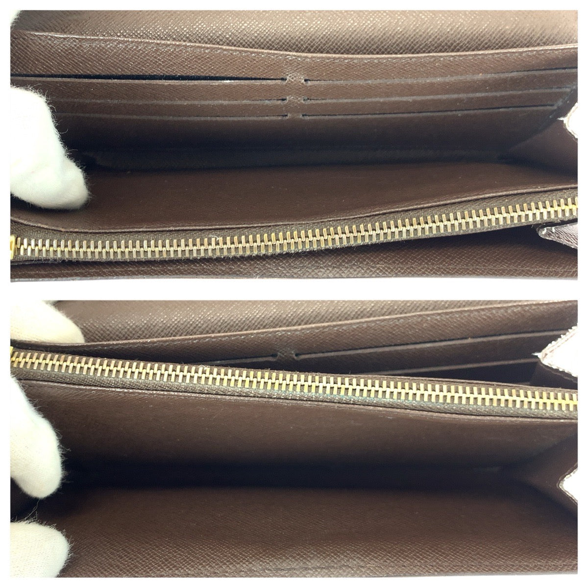 22823
LOUIS VUITTON ルイヴィトン ダミエ エベヌ ポルトフォイユ サラ ブラウン ゴールド金具 PVC N61734 長財布 ロングウォレット メンズ ABP21