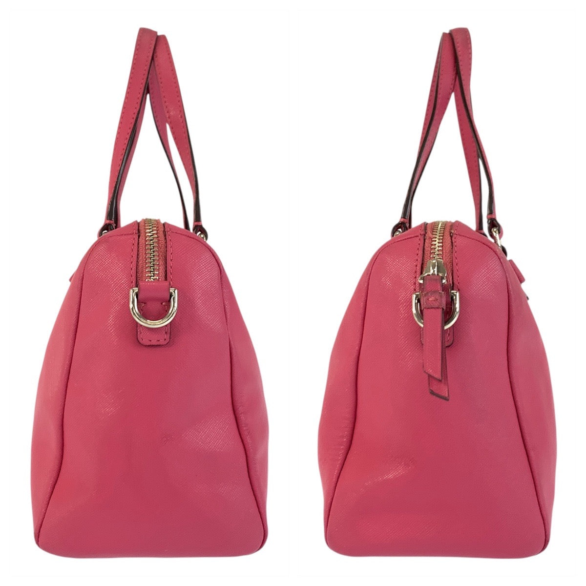 22828
COACH コーチ リボンモチーフ ピンク シルバー金具 レザー ハンドバッグ ショルダーバッグ 2way レディース AB4