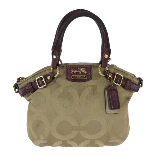 22829
COACH コーチ マディソン ベージュ ボルドー ゴールド金具 ナイロン / レザー G1176-18651 ハンドバッグ レディース AB3
