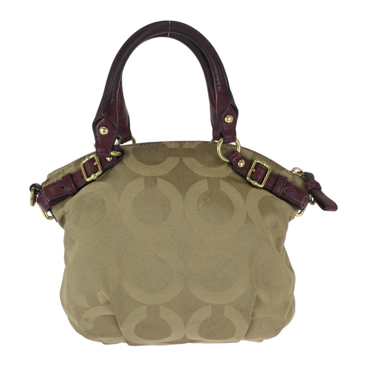 22829
COACH コーチ マディソン ベージュ ボルドー ゴールド金具 ナイロン / レザー G1176-18651 ハンドバッグ レディース AB3