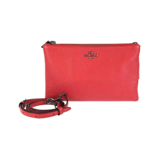 22830
COACH コーチ レイラ レッド 赤 ガンメタ金具 レザー F38273 ショルダーバッグ ポシェット レディース AB4