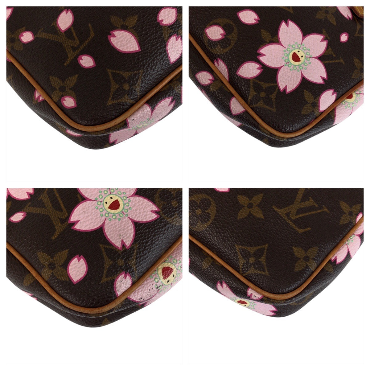 22831
LOUIS VUITTON ルイヴィトン モノグラム・チェリー ポシェット・アクセソワール ブラウン キャメル ピンク レザー / PVC M92006 ショルダーバッグ アクセサリーポーチ レディース AB100