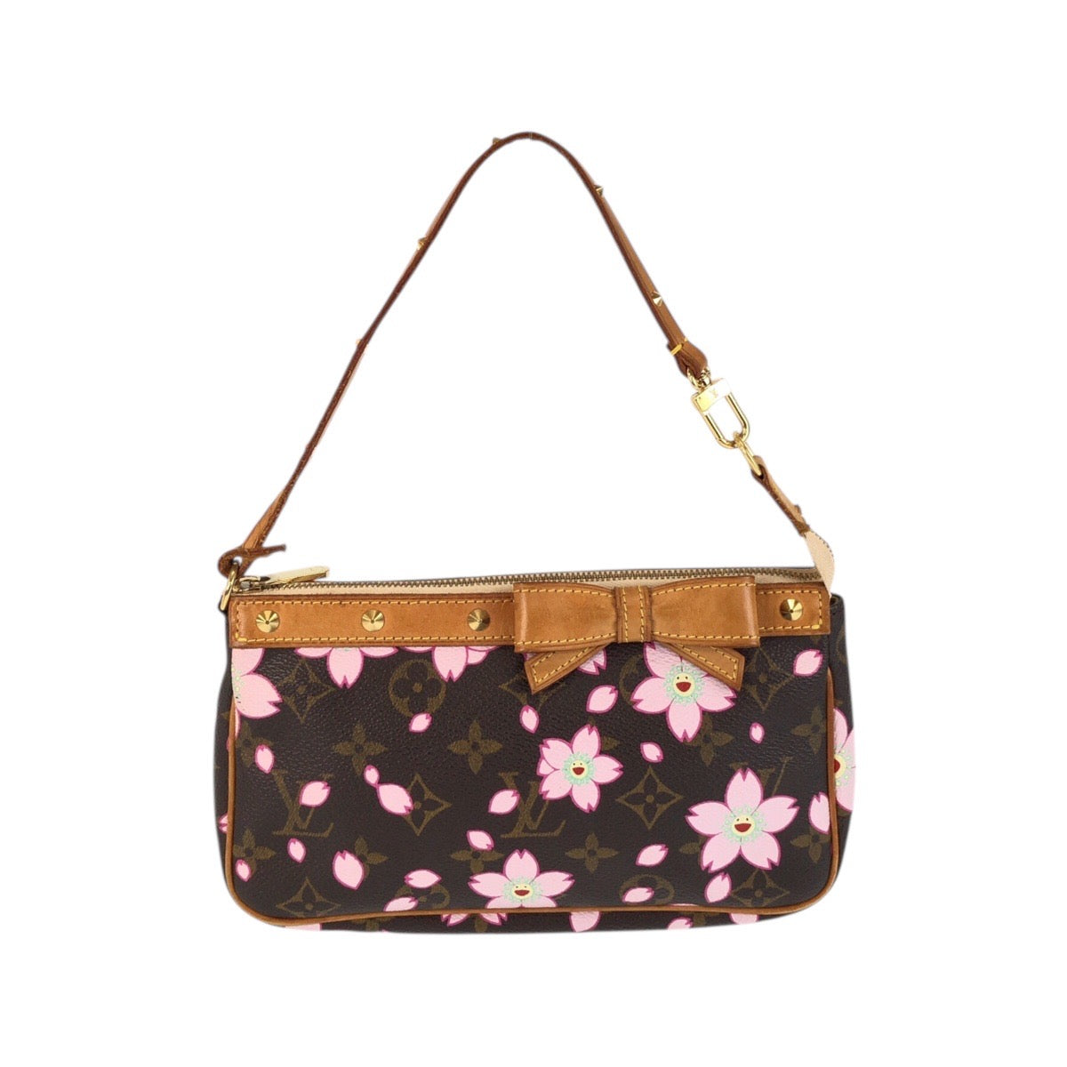 22831
LOUIS VUITTON ルイヴィトン モノグラム・チェリー ポシェット・アクセソワール ブラウン キャメル ピンク レザー / PVC M92006 ショルダーバッグ アクセサリーポーチ レディース AB100