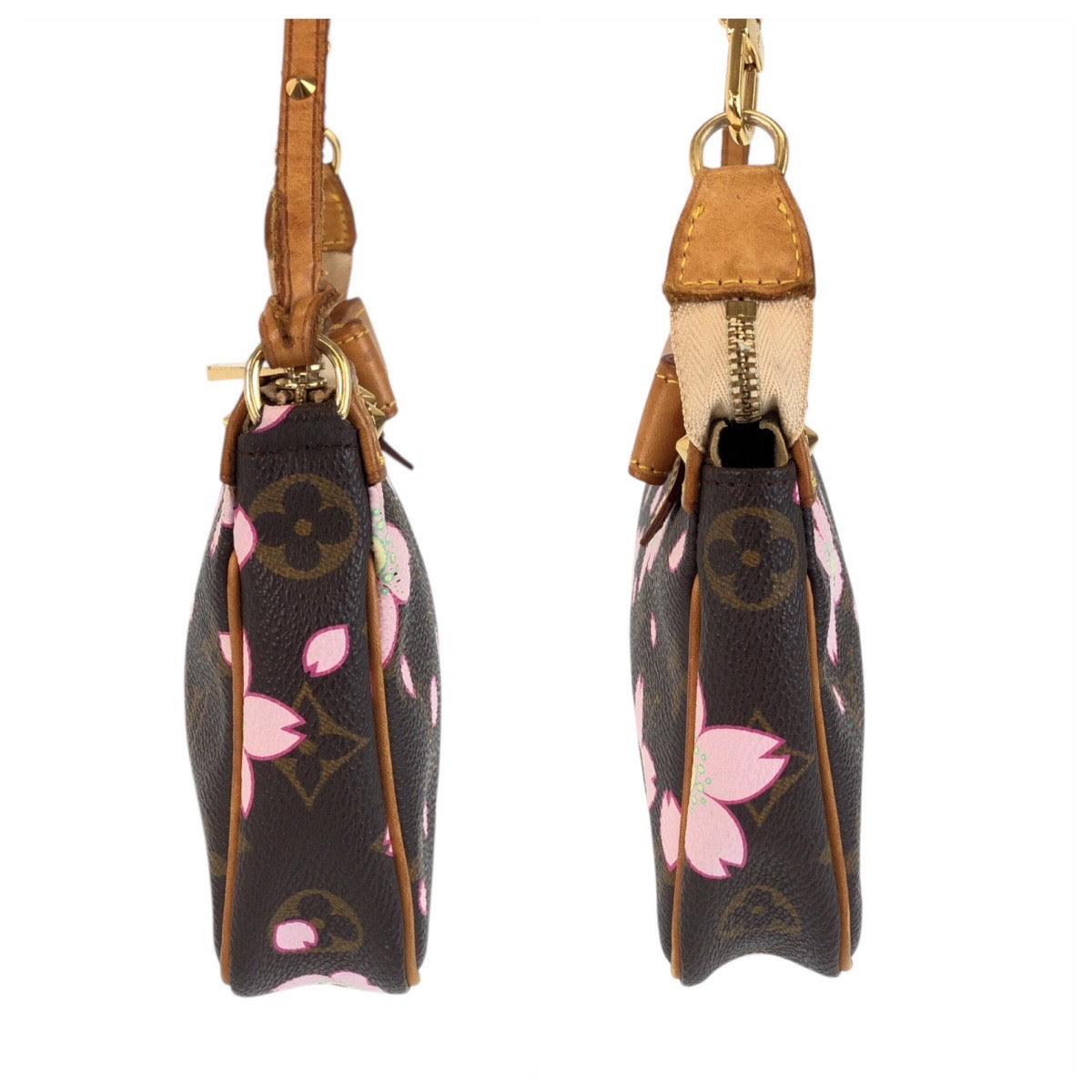 22831
LOUIS VUITTON ルイヴィトン モノグラム・チェリー ポシェット・アクセソワール ブラウン キャメル ピンク レザー / PVC M92006 ショルダーバッグ アクセサリーポーチ レディース AB100