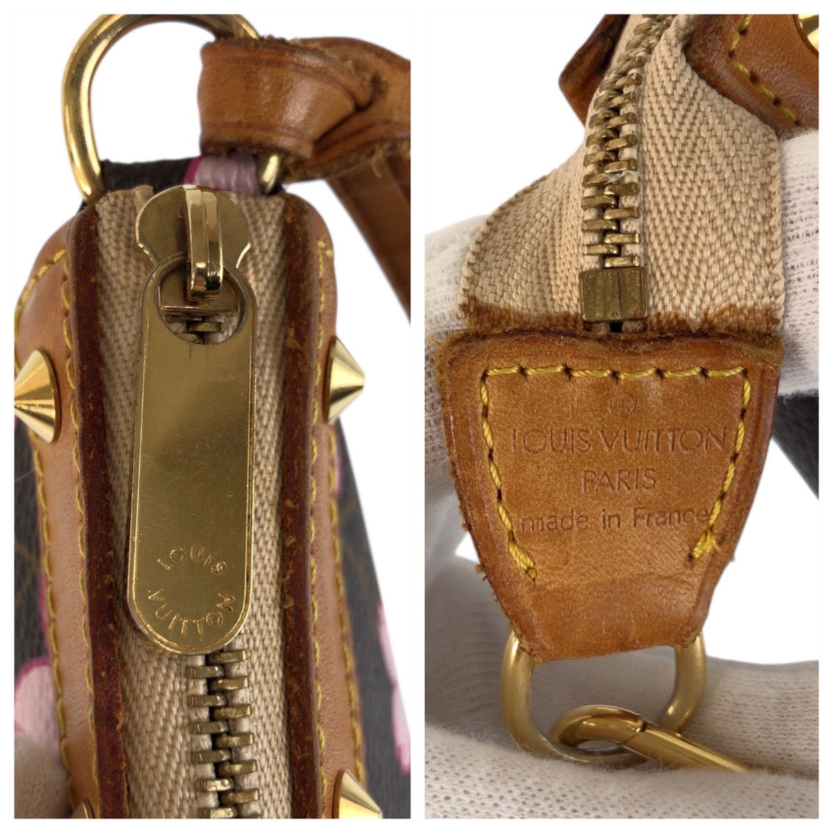 22831
LOUIS VUITTON ルイヴィトン モノグラム・チェリー ポシェット・アクセソワール ブラウン キャメル ピンク レザー / PVC M92006 ショルダーバッグ アクセサリーポーチ レディース AB100